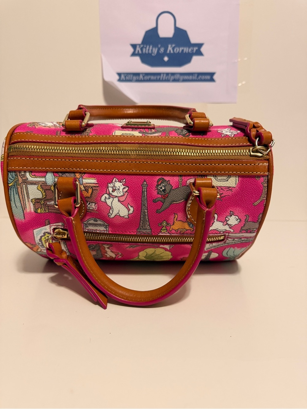 Dooney & Bourke Disney’s Collection Aristocats Pink Satchel Handbag - Picture 5 of 7